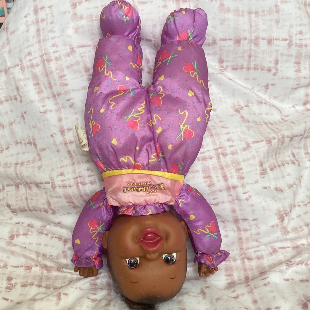 Vtg Baby Headstand Surprise 1996 Toy Biz 13" Purple Doll